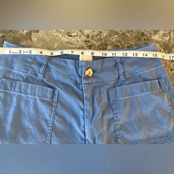 Anthropologie Maeve Blue Sea The Colette Crop Wide Leg Pant High Rise WMSZ 31 P - Picture 11 of 15